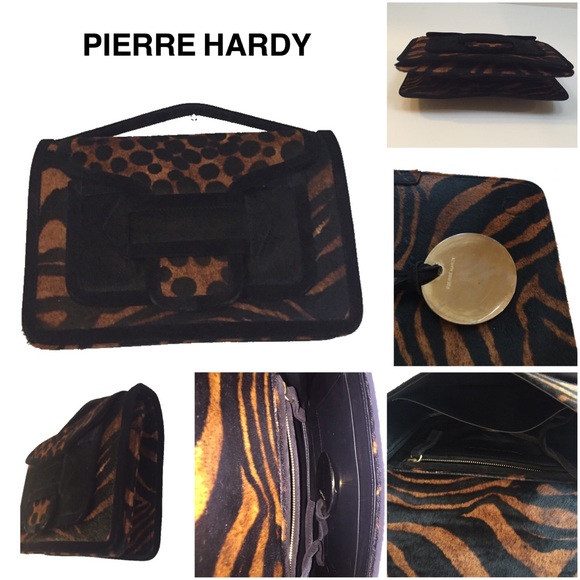Pierre Hardy Hairy Calf Bag CV04 Top Handle Clutch - Picture 5 of 14